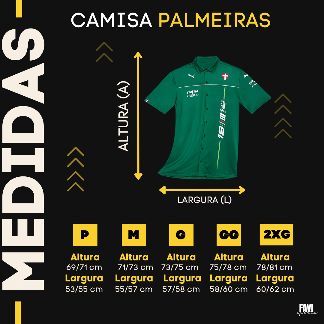 camisa abel ferreira palmeiras tamanho